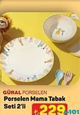 GÜRAL PORSELEN MAMA TABAK SETİ 2'Lİ